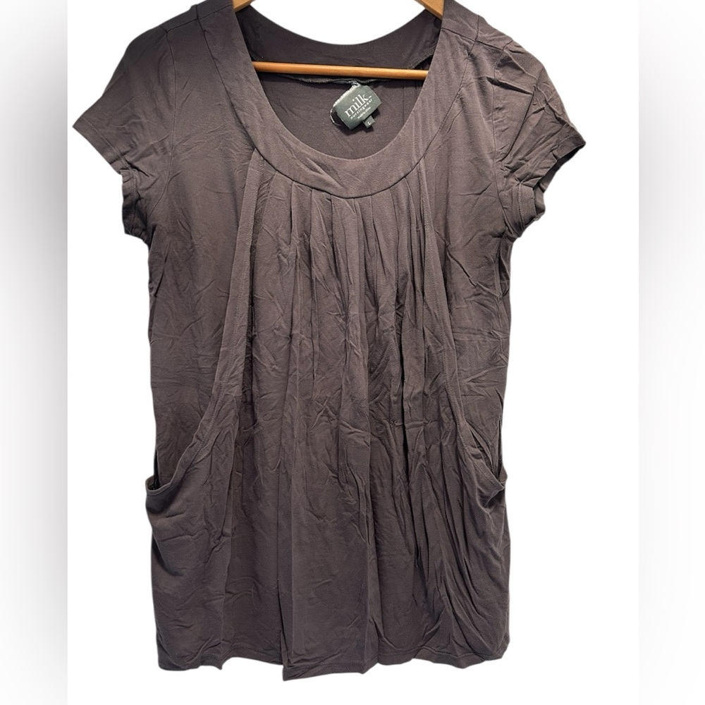 Milk Nursewear breastfeeding grey top size large